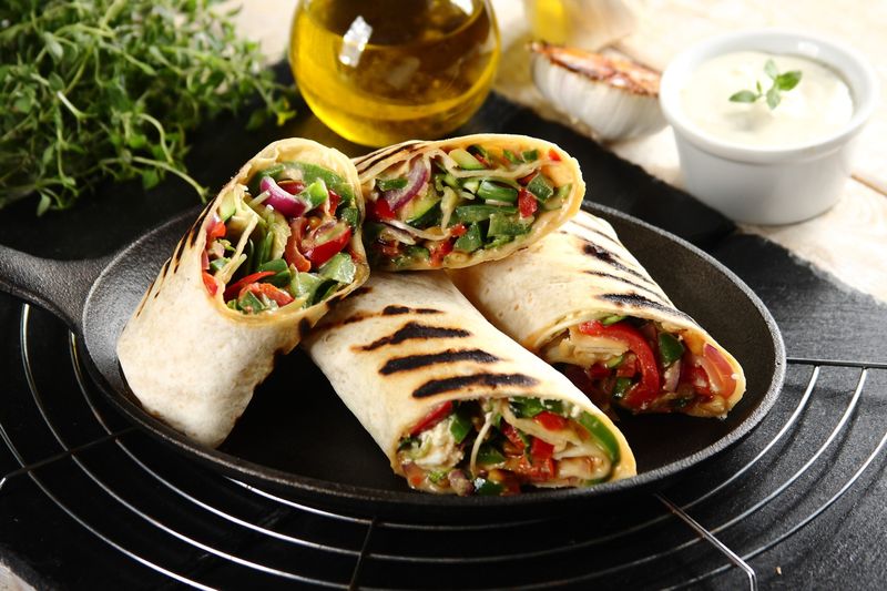 Wegetariańskie wrapy z grilla